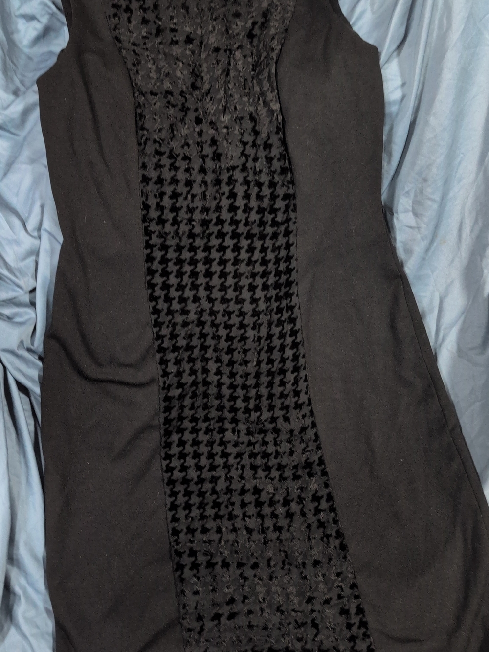 Calvin Klein Black Textured-Panel Pencil Dress